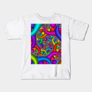 Infinite Coloured Orbs Spiral Abstract Pattern Kids T-Shirt